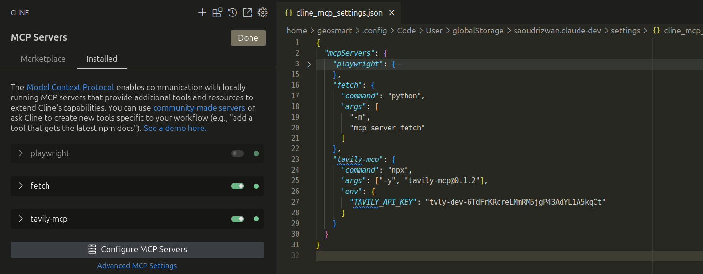 如何使用AI辅助公众号写作：Cline+MCP image 20250313